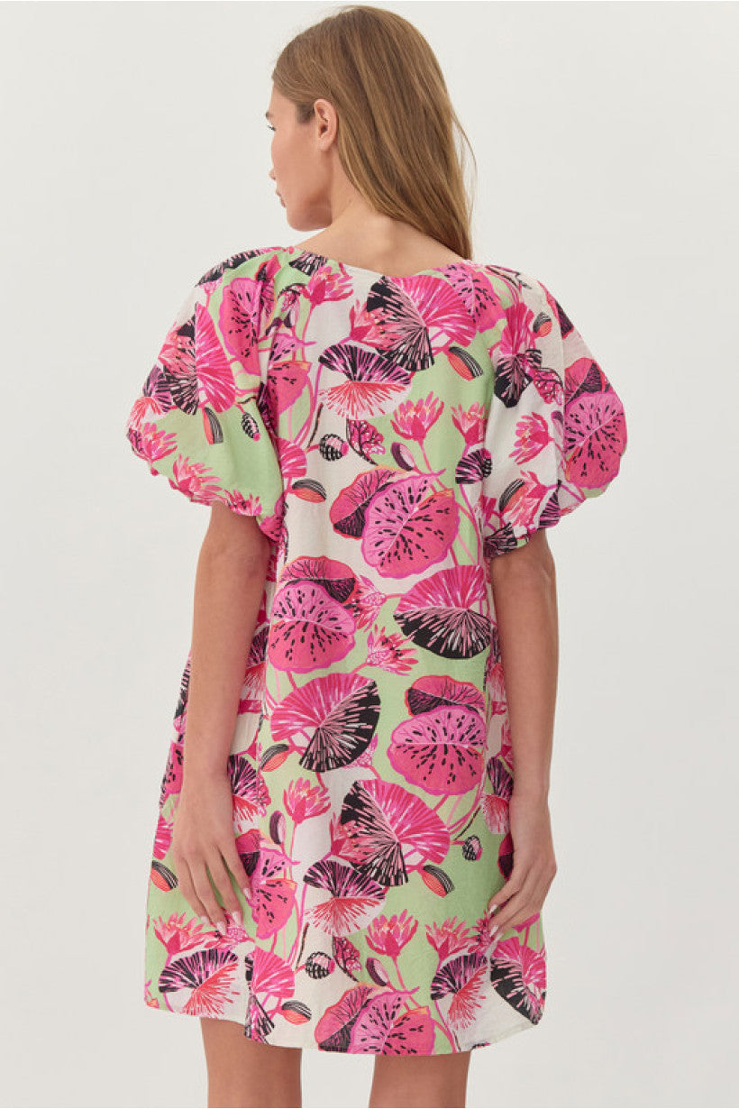 Monstera print dress