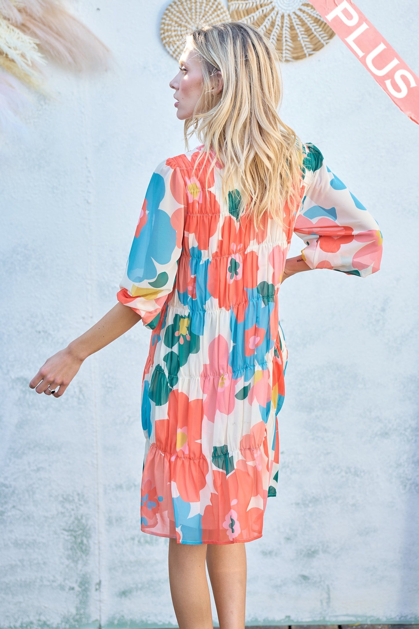Chiffon floral printed dress