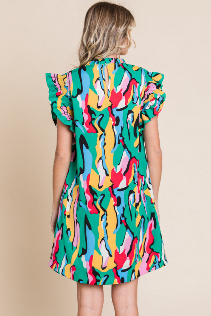 Kelly Green Mix Dress
