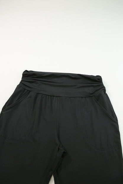 Black Plus Size High Waist Pocketed Skinny Pants