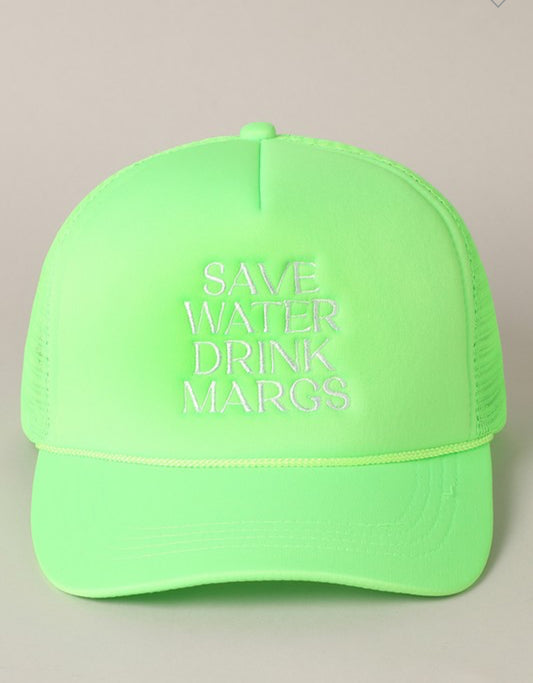 Save Water Drink Mango Embroidered Trucker Cap