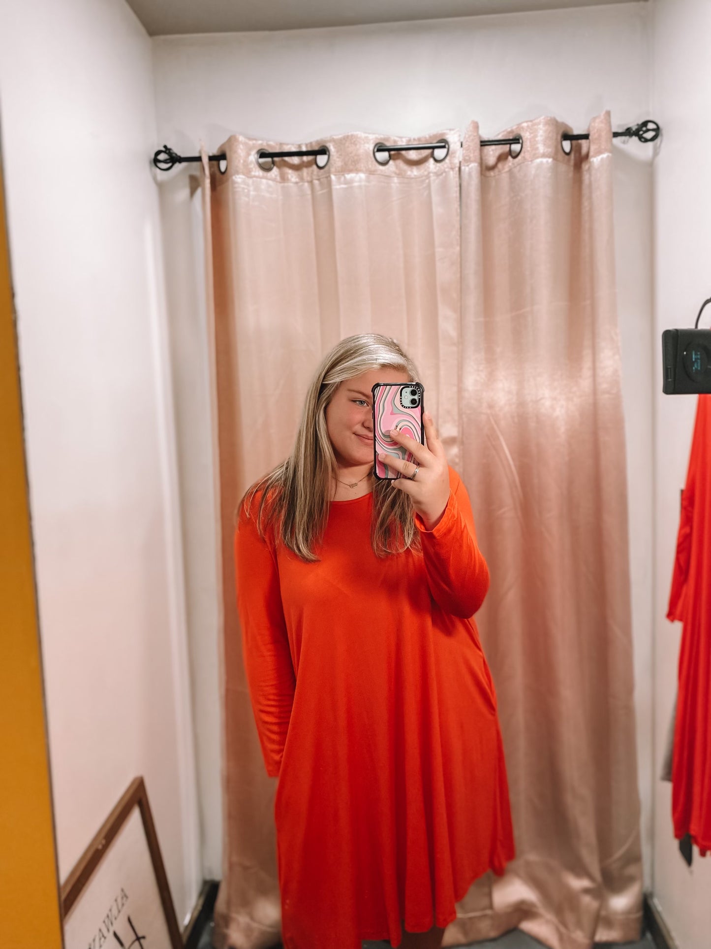Key hole dress (Orange)