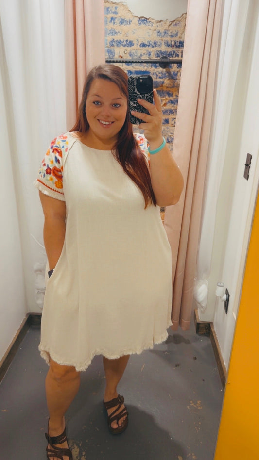 Oatmeal High/Low Dress