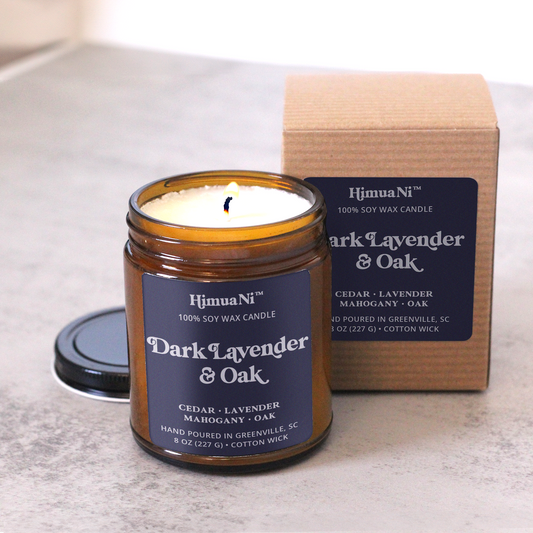 Dark Lavender & Oak Soy Candle