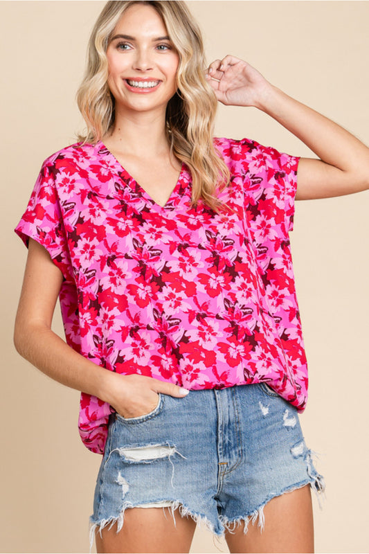 Pink Dolman Sleeve Top