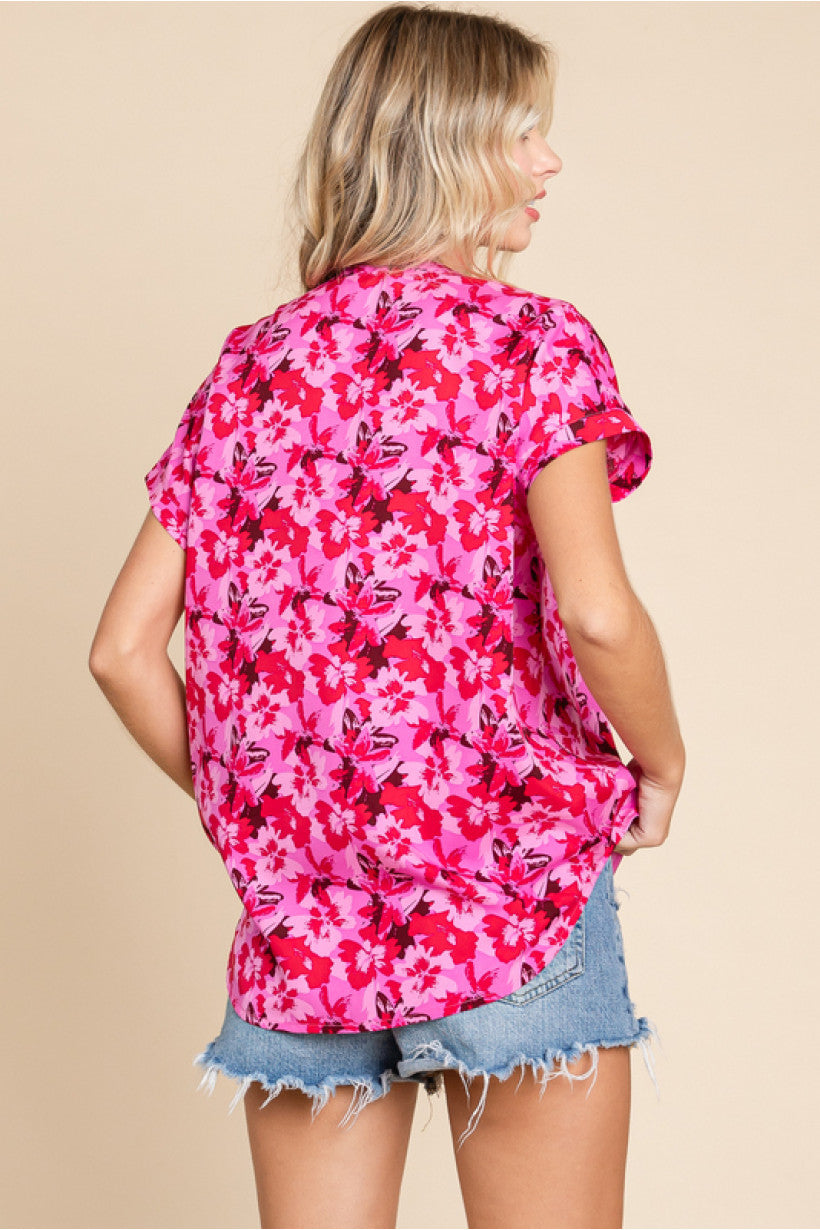 Pink Dolman Sleeve Top