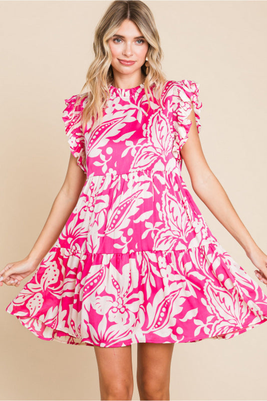 Fuchsia Floral Dress