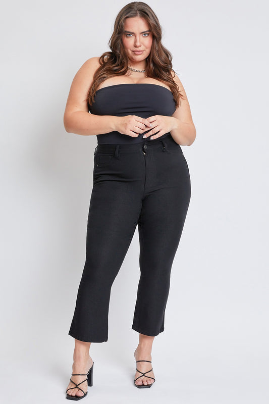 Junior Plus Hyperstretch Cropped Kick Flare Pants